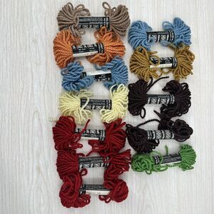 Lot 12 Needloft Plastic Canvas Yarn 10 Yards New Old Stock Mixed Needlepoint